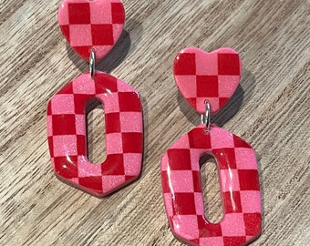 Checkered earrings