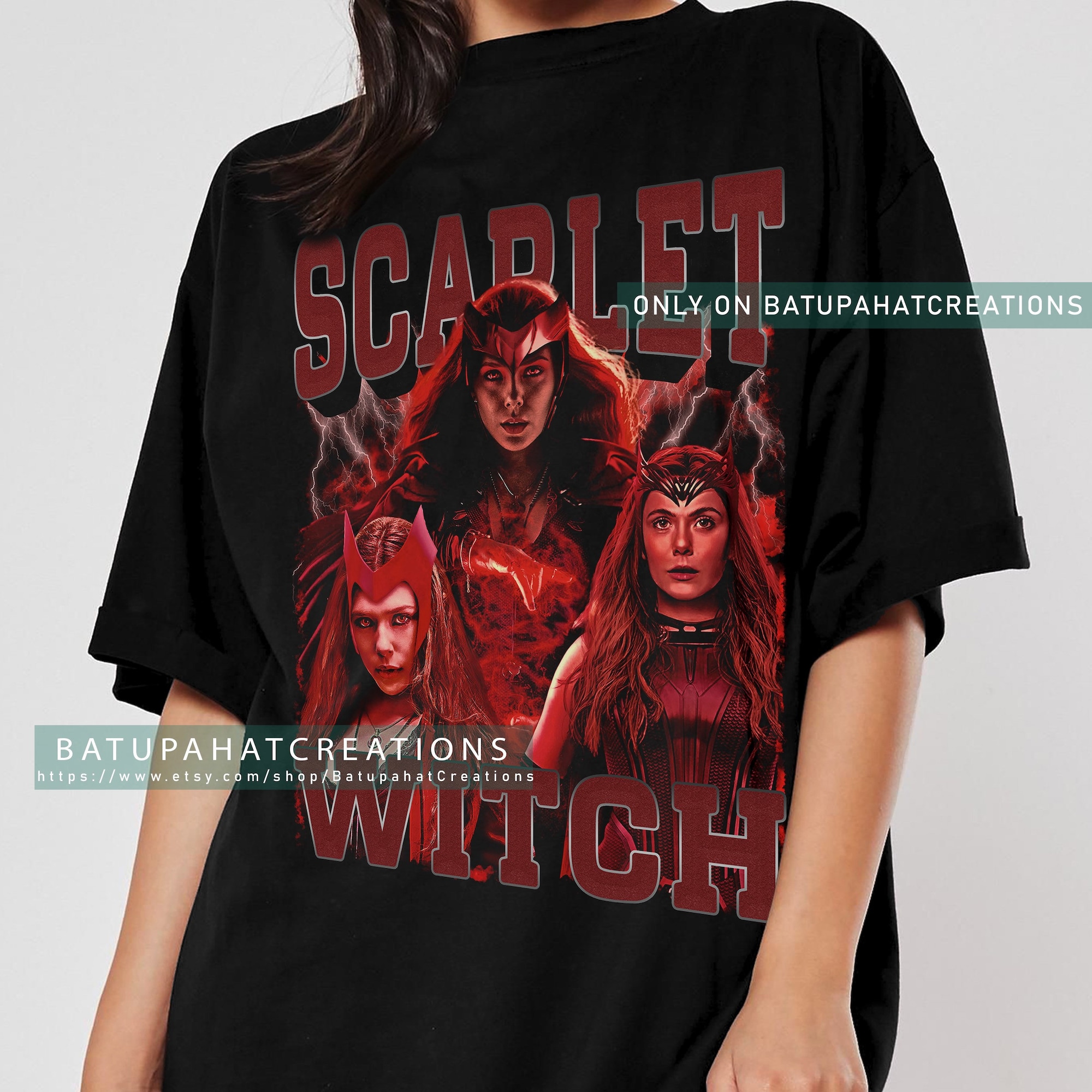 Discover Scarlet Witch Avengers Comic Wanda Maximoff Vintage Grafik T-Shirt