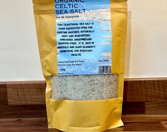 Organic Celtic Sea Salt Coarse Unrefined Minerals 100gr