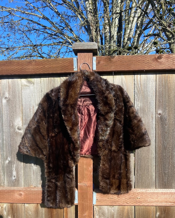 vintage fur stole - image 1