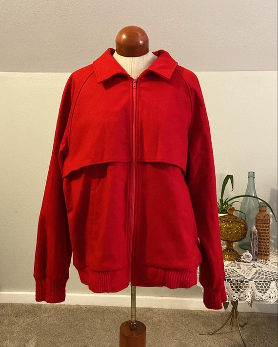 Vintage Red Pendleton heavy wool coat