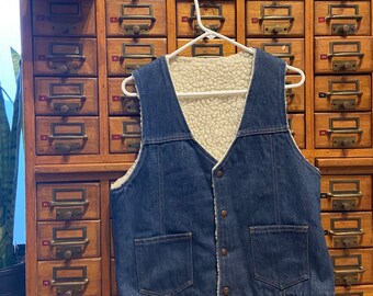 Vintage Nelson jean and wool vest