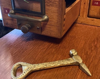 Vintage Brass Hammer and bottle opener