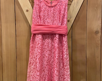 Vintage pink party dress, “A Lawerence Dress”