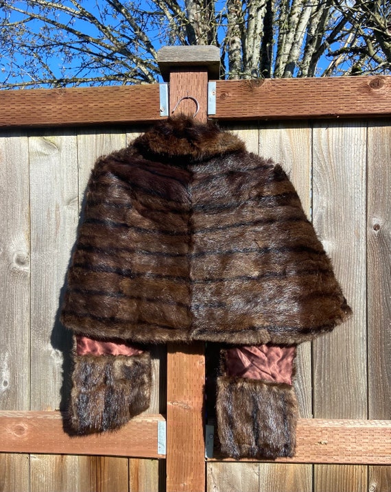 vintage fur stole - image 2