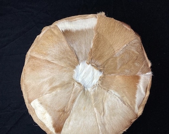 Beautiful Round fur patchwork pillow