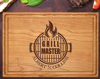 Grilling Cutting Board, BBQ Gift for Men's Birthday, Personalized Father's Day Gift for Him, Dad Gift, Grandpa Gift, Grill Customized Board