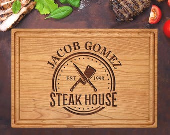 Personalized Father’s Day Grillfather Steak House Cutting Board Gift