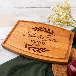 Personalized Christmas Cutting Board, Charcuterie Board, Custom BBQ Cutting Board, Christmas Gifts for Him and Her, Valentine&#39;s Day