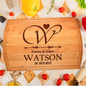 Personalized Christmas Cutting Board, Valentine&#39;s Day, Charcuterie Board, Custom BBQ Cutting Board, Christmas Gifts for Couples