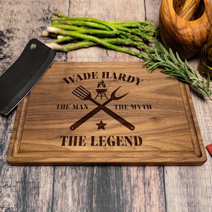 BBQ Cutting Board, Personalized Christmas Cutting Board, Custom Cutting Board, Charcuterie Board, Custom, Gifts for Him