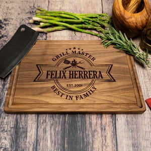 BBQ Cutting Board, Personalized Christmas Cutting Board, Custom Cutting Board, Charcuterie Board, Custom, Gifts for Him