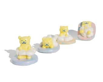 Peeping Bear Figures l Cute gift l Housewarming gift l Handmade ceramics l Cute pottery