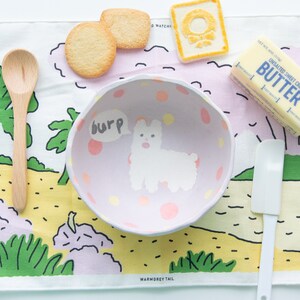 Llama burping bowl l Tableware l Cereal bowl l Handmade ceramics l Cute pottery