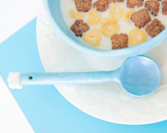Daydream dessert spoon l Cute gift l Housewarming gift l Handmade ceramics l Cute pottery