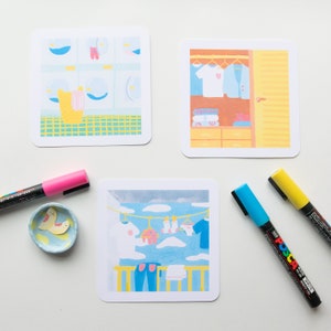 Waspakket met 3 prints l gouache-illustraties l Japanse snacks l jeugdherinneringen
