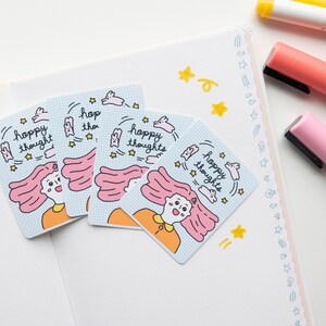 Pensamientos felices pegatina brillante l Positivo, afirmación, feliz l Linda pegatina de ensueño