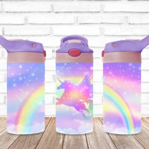 Kids Unicorn Tumbler Wrap 12 Oz Kids Flip Top Tumbler - Etsy
