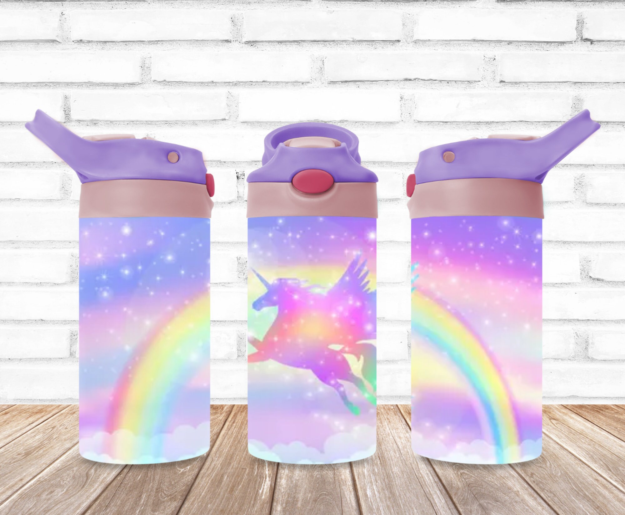 Kids Unicorn Tumbler Wrap - 12 Oz Kids Flip Top Tumbler - DIGITAL ...