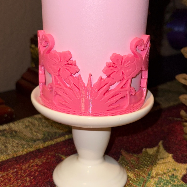 Tropical Flamingo Tumbler Boot, Cabana beach road trip Tumbler Boot Sleeve, Unique Gift, Hydrojug, Stanley, multiple color image 5
