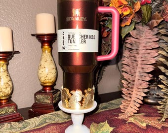 Unique Cowboy Cowgirl Hat Boots Horseshoe Tumbler Boot, Country Gold Horse Rodeo Cup Sleeve, fits your Stanley and HydroJug Tumblers