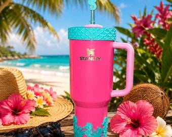 Seahorse and Coral Sea Life Tumbler Boot, Tumbler Boot Sleeve, Fit's Stanley, Coldest and Hydrojug Tumblers, Protective Sleeve