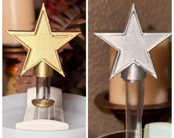 Gold or Silver Star Straw Topper, fits Stanley Tumbler straws 10 mm diameter, Unique Gift