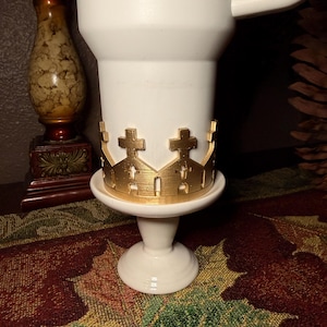 Jesús dorado con crucifijo, adorno para tapa de vaso, bota cruzada y bota de iglesia, accesorios para vasos Stanley, Starlight Shimmer Church Boot