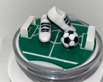 Soccer Tumbler Topper for 40 oz tumblers, 40 oz 3D Sports tumbler topper, 3D Futball Topper, unique gift