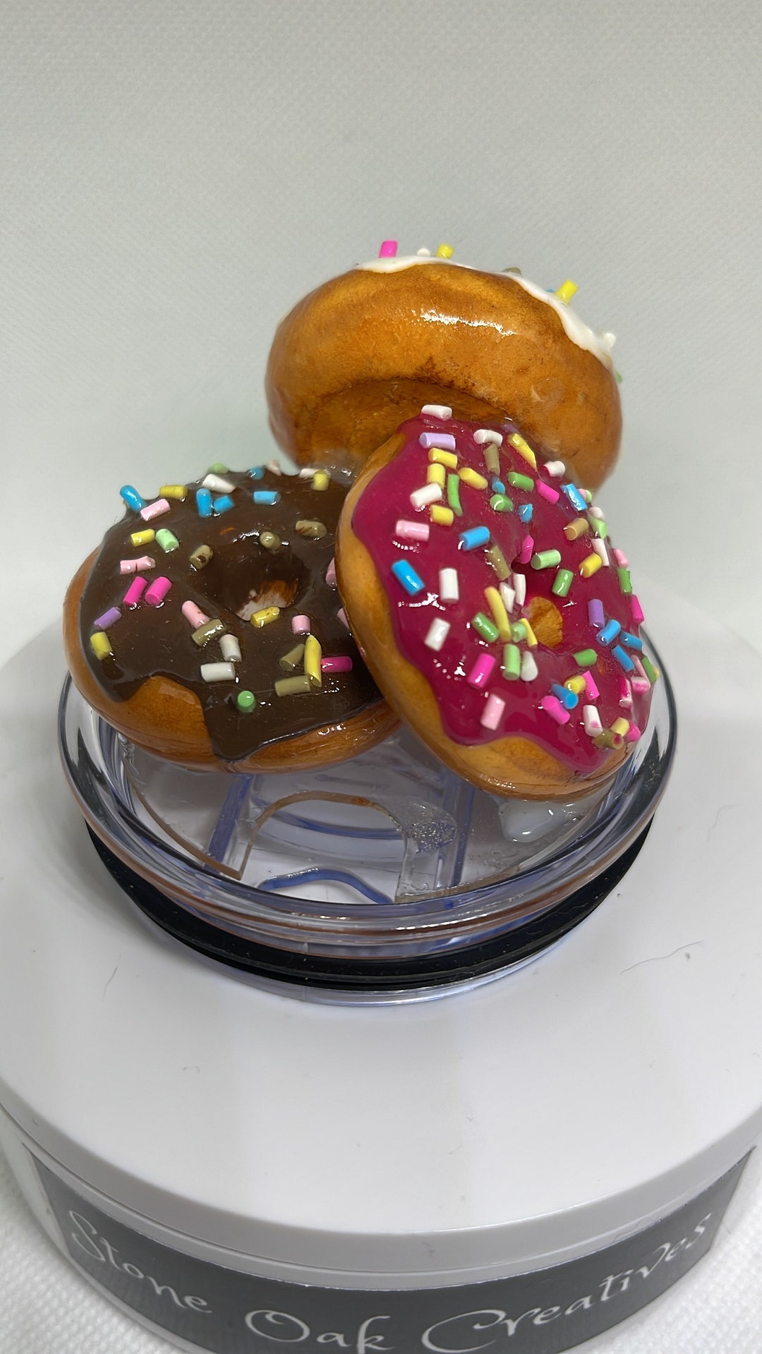 Donut Tumbler Topper Mini Donut Tumbler Topper 3D Decorative Etsy