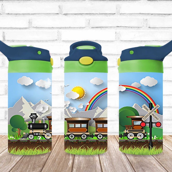 Train Water Bottle Etsy