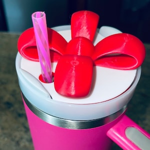 3D Gift Bow 40 oz Tumbler Topper, 3D 40 oz tumbler topper, 3D Decorative Lid Attachment, unique gift