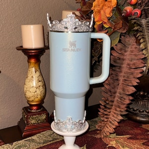 NEW Scroll Fancy Lace Damask Gold or Silver Tumbler Boot Halo Accessory Collection for tumblers, Stanley accessories