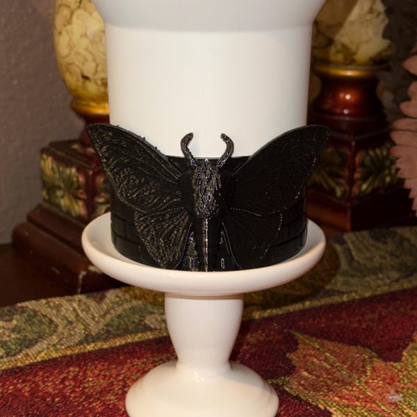 Botte gobelet damassé mortelle papillon noir, pour gobelets Stanley 20 30 ou 40 oz, cadeau unique accessoires d'Halloween