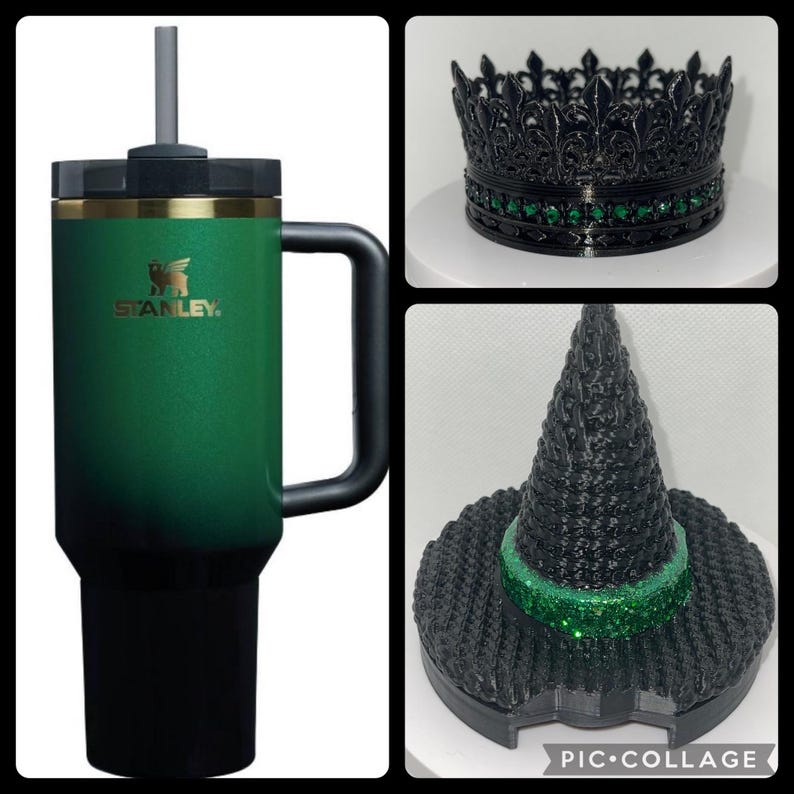 Wickedly Witch Hat Topper, Rhinestone Crown Tumbler Topper, Spiderweb