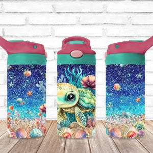 Kids Turtle Tumbler, Turtle Tumbler, Kids Water Tumbler | Great Kids Gift | Kids Sippy Cup | Back To School Cup - HOT SELLER!