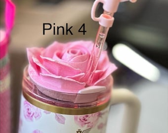 3D Rose Tumbler Topper that fit the Love Shack Fancy Stanley lids, Rose tumbler topper, 3D Decorative Lid, BEST SELLER
