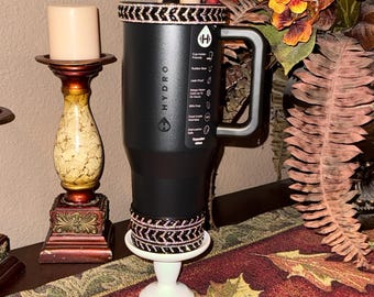 Black and Iridrscent Rhinestone Tumbler Boot or Halo, Black Sparkle Cup Sleeve, Hydrojug Bling Accessories, Unique Gift