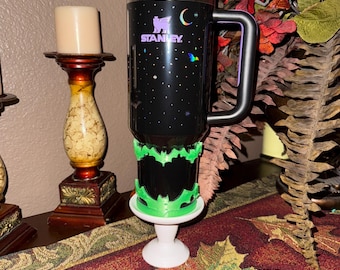 Spellcast Glow in the Dark Bat Tumbler boot or bangle, for Stanley 20 30 or 40 oz Tumblers, unique gift Halloween accessories