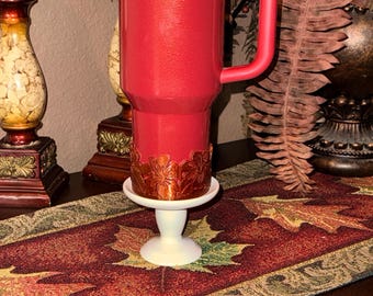 Copper Caramel Hibiscus Tropical Flower Tumbler Boot, Tumbler Boot Sleeve, fits Stanley Tumblers and others, unique gift
