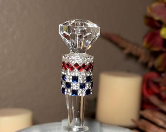 Patriotic Rhinestone straw topper, Bling Sparkle Cup gifts, Stanley Tumbler Accessories, Unique Gift