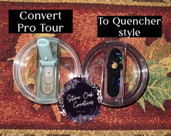 Stanley Pro Tour to Quencher Lid Conversion Adapter, PATENT PENDING, convert flip straw to regular straw, Fit's stanley 30 or 40 oz PT lids