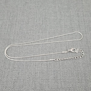 Adjustable Silver Plated Snake Chain Necklace (18–20 inch) – Sleek & Elegant