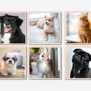 Custom Pet Portrait, Personalized Dog Wall Art, Pet Dog Wall Art DIGITAL DOWNLOAD to Print on Poster or Canvas, PRINTABLE, Dog Lover Gift