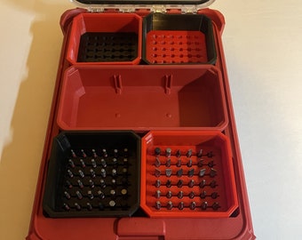 Magnetic Milwaukee Slim Packout Short Bit Bin (36 Bit)