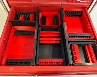 Milwaukee Packout Drawer Stacking Bit Bins