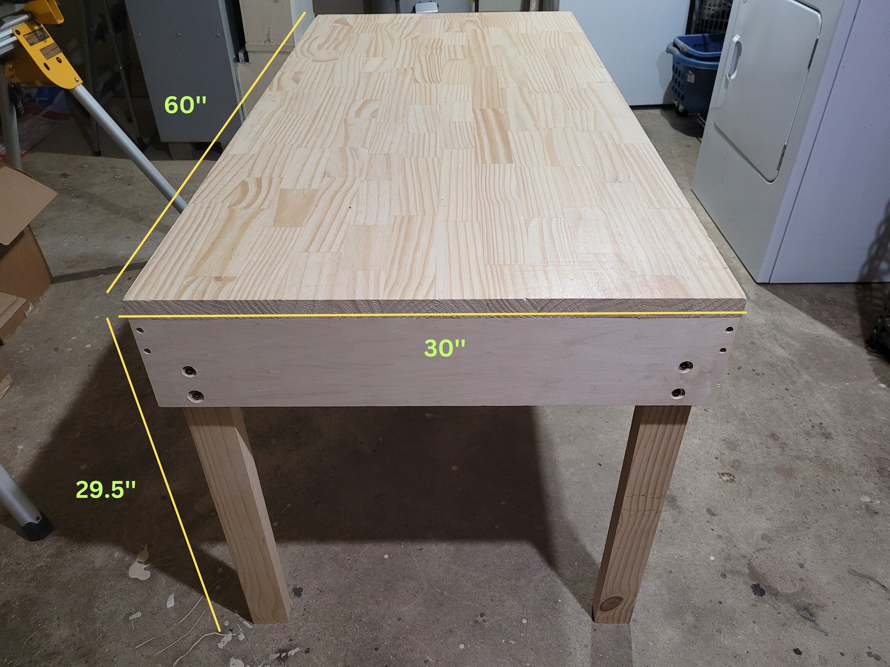 Workbench Table 60'' X 30'' X 30'' Etsy