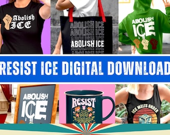 Widerstehen Sie ICE Clipart - Soziale Gerechtigkeit PNG- und SVG-Dateien, Sieben Bilder (Digitaler Download)