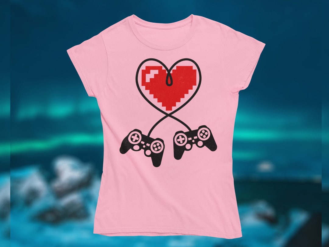 Gamer Valentines Day Shirt, Controllers Heart Shirt, Video Game Shirt ...