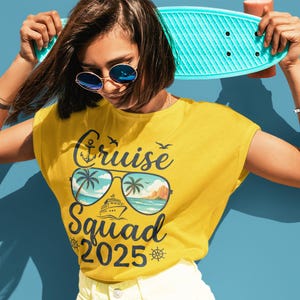 Cruise Squad 2025 SVG PNG | Dopasowany projekt rejsu dla rodziny lub przyjaciół | Okulary przeciwsłoneczne Tropical Beach Digital Download, pomysł na prezent wakacyjny